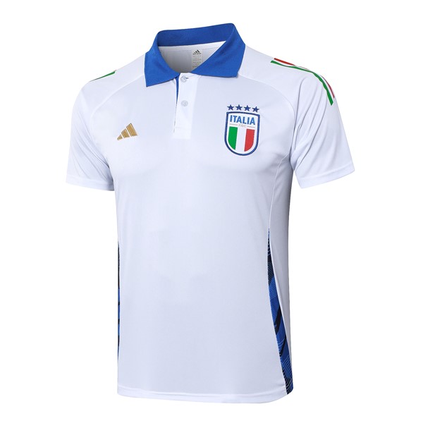 Polo Italia 2024 2025 Blanco Azul 2